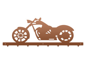 Wieszak metalowy na ubrania Motor 80 cm - miedziany