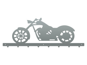 Wieszak metalowy na ubrania Motor 80 cm - srebrny