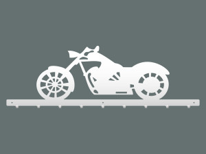 Wieszak metalowy na ubrania Motor 90 cm - biały matowy