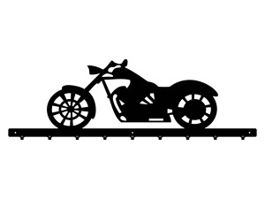 Wieszak metalowy na ubrania Motor 90 cm - czarny mat