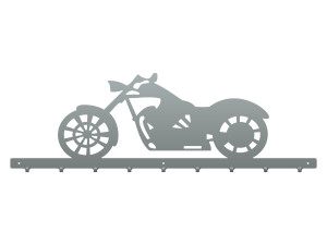 Wieszak metalowy na ubrania Motor 90 cm - srebrny