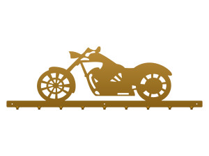 Wieszak metalowy na ubrania Motor 90 cm - złoty