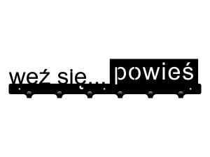 Wieszak metalowy na ubrania weź się powieś 60cm - czarny mat