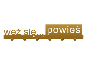 Wieszak metalowy na ubrania weź się powieś 60cm - złoty