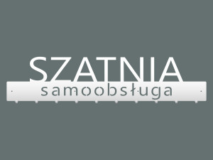 Długi wieszak metalowy Szatnia samoobsługa 100 cm - biały matowy