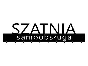 Długi wieszak metalowy Szatnia samoobsługa 100 cm - czarny mat