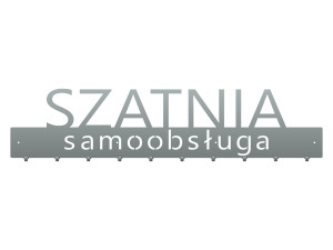 Długi wieszak metalowy Szatnia samoobsługa 100 cm - srebrny