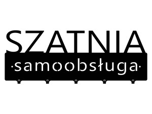 Wieszak metalowy Szatnia samoobsługa 50 cm - czarny mat