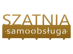 Wieszak metalowy Szatnia samoobsługa 50 cm - złoty