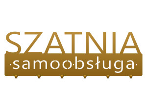 Wieszak metalowy Szatnia samoobsługa 60 cm - złoty