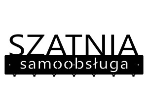 Wieszak metalowy Szatnia samoobsługa 70 cm - czarny mat