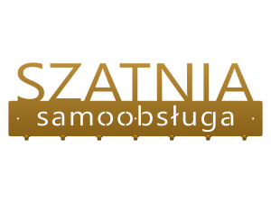 Wieszak metalowy Szatnia samoobsługa 70 cm - złoty