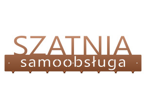 Wieszak metalowy Szatnia samoobsługa 80 cm - miedziany