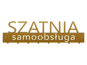 Wieszak metalowy Szatnia samoobsługa 80 cm - złoty