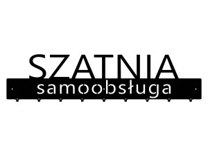 Wieszak metalowy Szatnia samoobsługa 90 cm - czarny mat