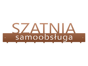 Wieszak metalowy Szatnia samoobsługa 90 cm - miedziany