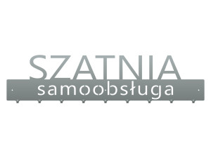 Wieszak metalowy Szatnia samoobsługa 90 cm - srebrny