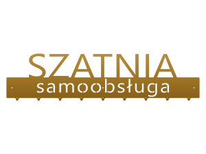 Wieszak metalowy Szatnia samoobsługa 90 cm - złoty