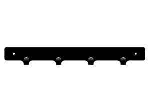 Wieszak metalowy na ubrania 40 cm - czarny mat