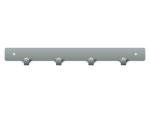 Wieszak metalowy na ubrania 40 cm - srebrny