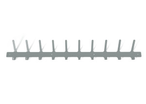 Wieszak metalowy na ubrania prosty 100 cm - srebrny