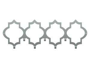 Wieszak metalowy ścienny Maroko 60 cm - srebrny