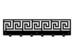 Wieszak metalowy ścienny Grecki 60 cm - czarny mat