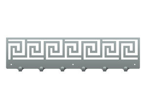 Wieszak metalowy ścienny Grecki 60 cm - srebrny