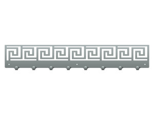 Wieszak metalowy ścienny Grecki 80 cm - srebrny