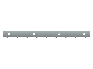 Długi wieszak metalowy ścienny Kształty 100 cm - srebrny