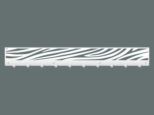 Wieszak metalowy ścienny Zebra 100 cm - biały matowy