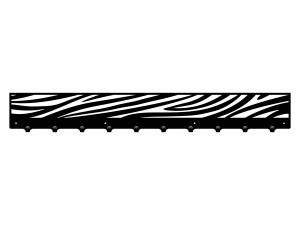Wieszak metalowy ścienny Zebra 100 cm - czarny mat