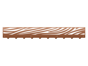 Wieszak metalowy ścienny Zebra 100 cm - miedziany