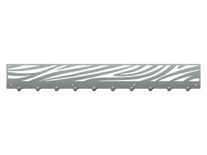 Wieszak metalowy ścienny Zebra 100 cm - srebrny