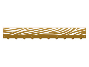 Wieszak metalowy ścienny Zebra 100 cm - złoty