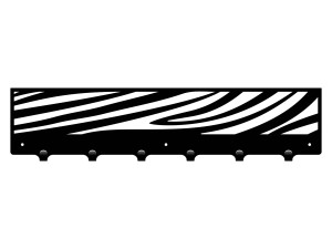 Wieszak metalowy ścienny Zebra 60 cm - czarny mat