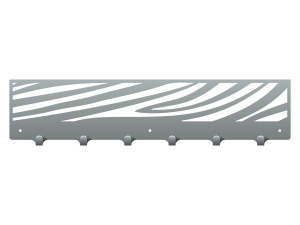 Wieszak metalowy ścienny Zebra 60 cm - srebrny