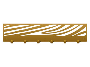 Wieszak metalowy ścienny Zebra 60 cm - złoty
