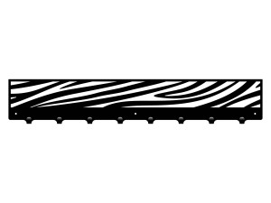 Wieszak metalowy ścienny Zebra 80 cm - czarny mat