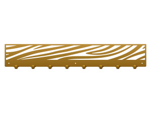 Wieszak metalowy ścienny Zebra 80 cm - złoty