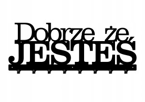 Wieszak Dobrze że jesteś WIE147 80 cm - czarny mat