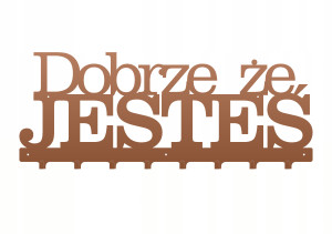 Wieszak Dobrze że jesteś WIE147 80 cm - miedziany
