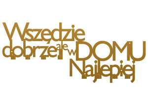 Wieszak metalowy Wszędzie dobrze WIE181 80 cm - złoty