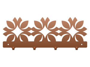 Krótki wieszak do przedpokoju Marokański II 40 cm - miedziany