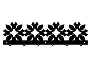Wieszak do przedpokoju Marokański II 60 cm - czarny mat