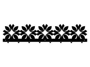 Wieszak do przedpokoju Marokański II 80 cm - czarny mat