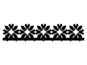 Wieszak do przedpokoju Marokański II 90 cm - czarny mat