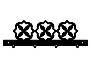 Krótki wieszak do przedpokoju Marokański III 40 cm - czarny mat