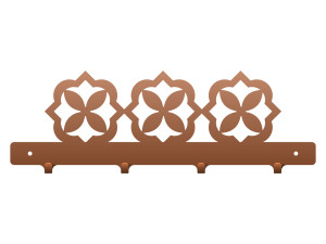 Krótki wieszak do przedpokoju Marokański III 40 cm - miedziany