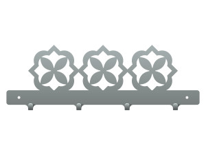 Krótki wieszak do przedpokoju Marokański III 40 cm - srebrny